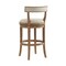 Alaterre Furniture Hanover Swivel Bar Height Bar Stool, Weathered Brown and Beige, 2PK ANHN04FDCR2 - alternate 7